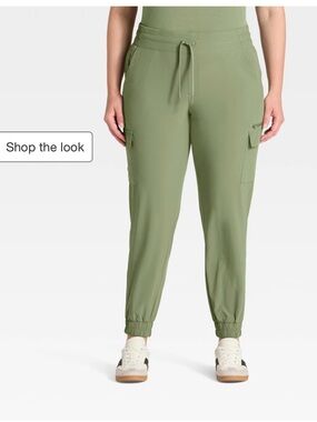 Relaxed Olive Green Cargo Jogger Pants